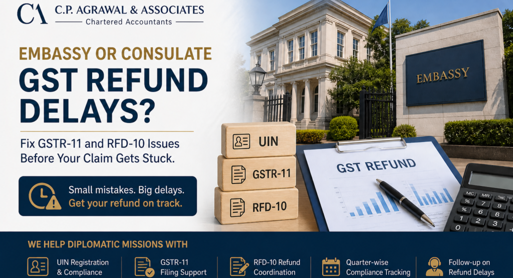 Embassy or Consulate GST Refund Delays? Fix GSTR-11 and RFD-10 Issues Before Your Claim Gets Stuck